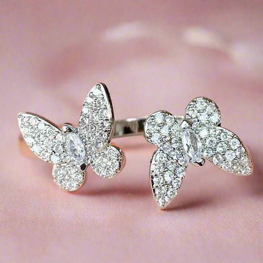 Adjustable Butterfly Ring