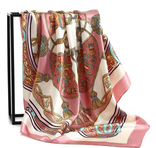 Pink Sailor Silk Scarf