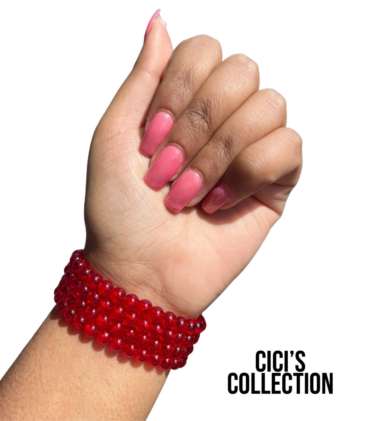 Cerise Beaded Bracelet