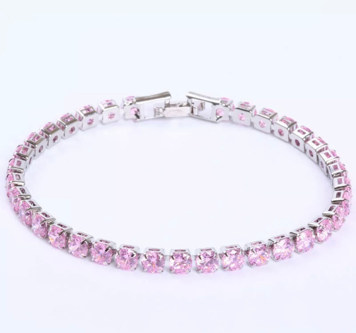 Rośe Tennis Bracelet