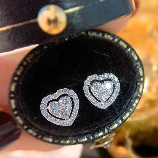 Hollow Double Heart Earrings
