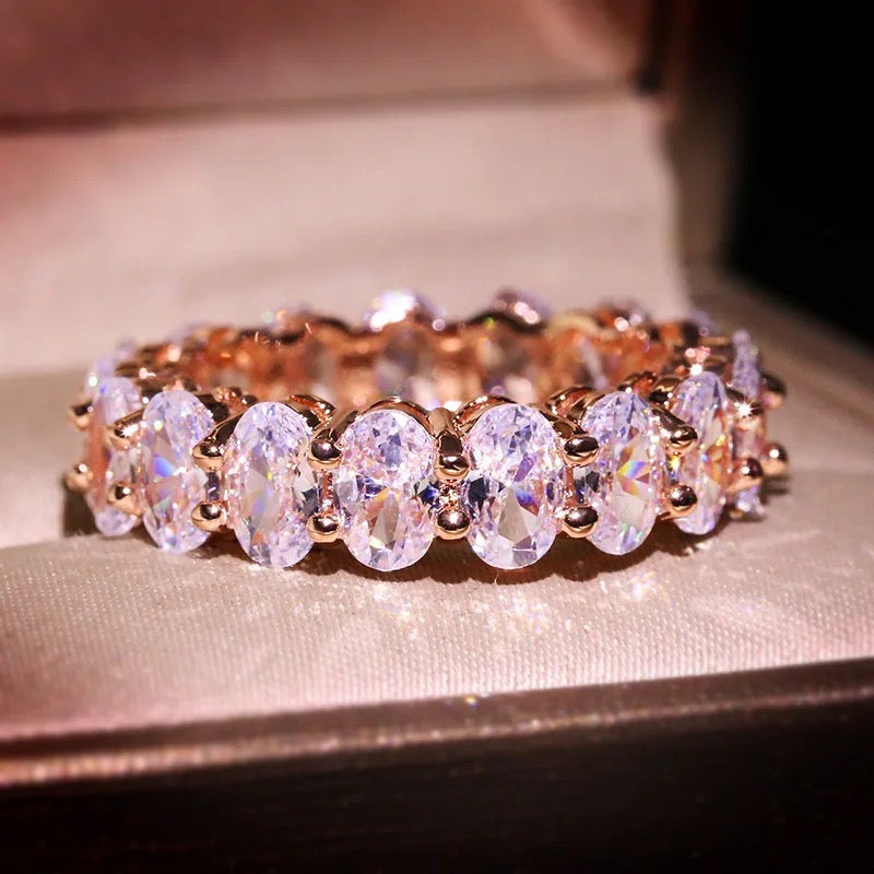 Rose Gold Oval Band Ring