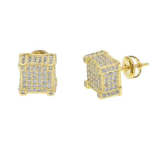 Gold Luxe Block Earrings
